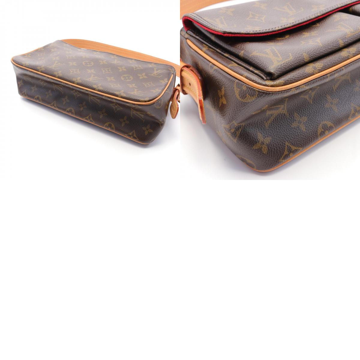 Louis Vuitton Vivacite MM Shoulder Bag Brown