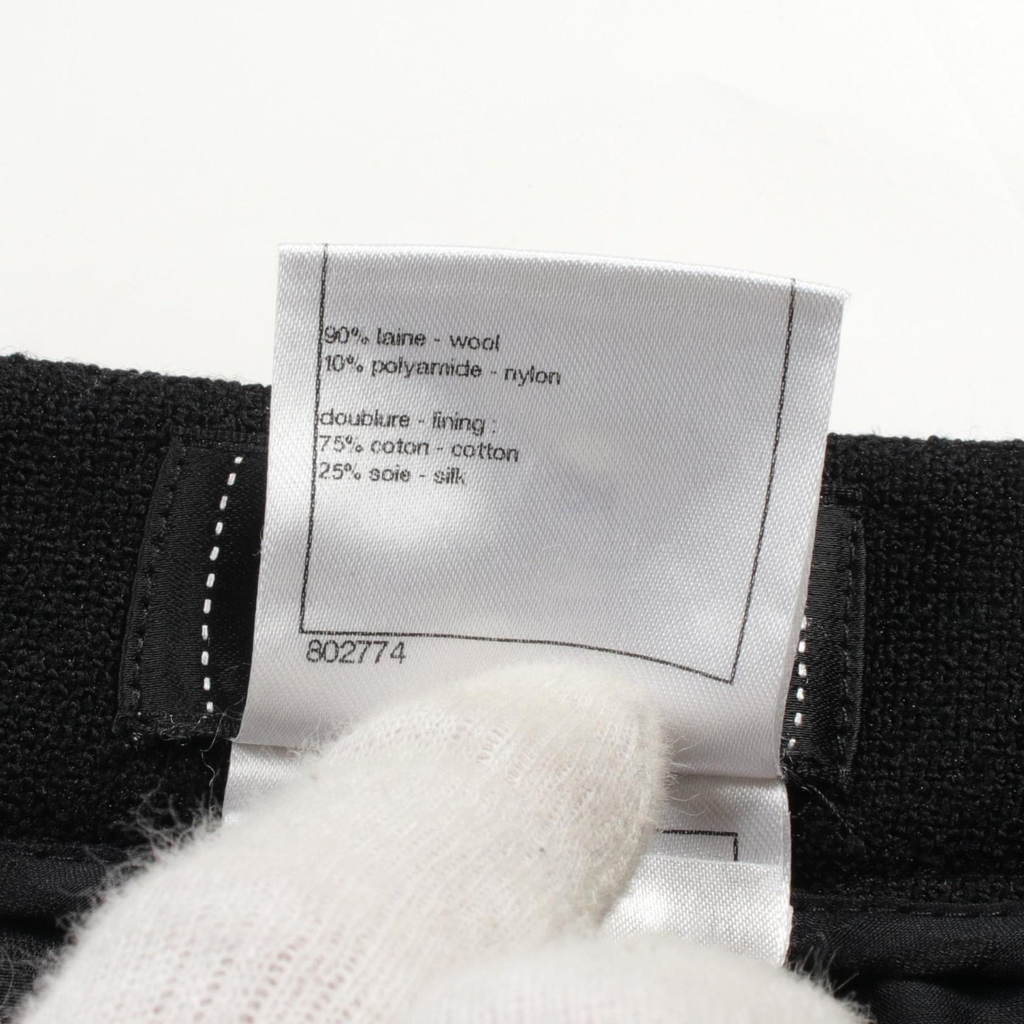 Chanel Wool Skirt Black P44341V32650