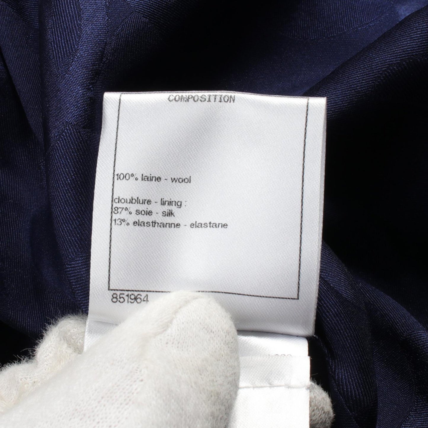 Chanel Wool Coat Navy P73143V21533