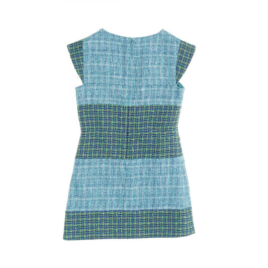 Chanel Dress Fabric Green Multicolor