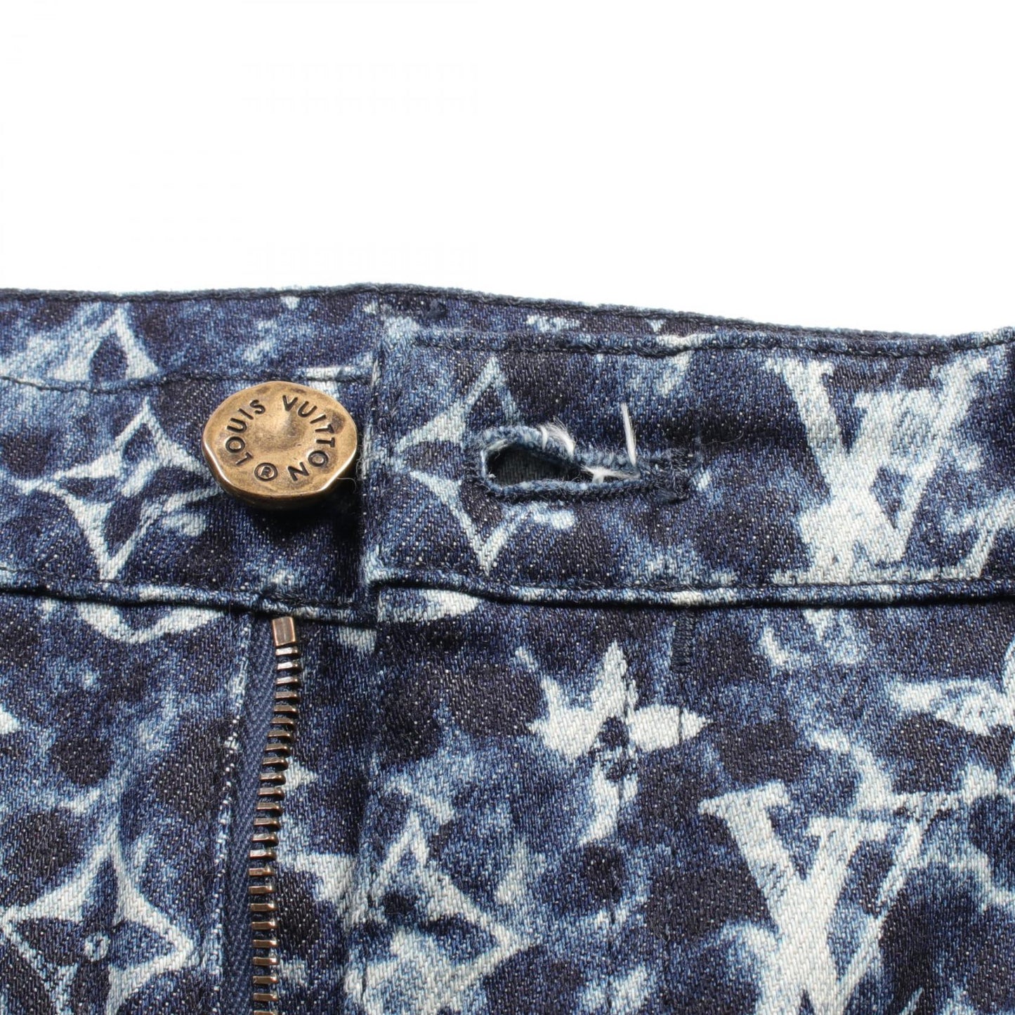Louis Vuitton Monogram Denim Pants Cotton