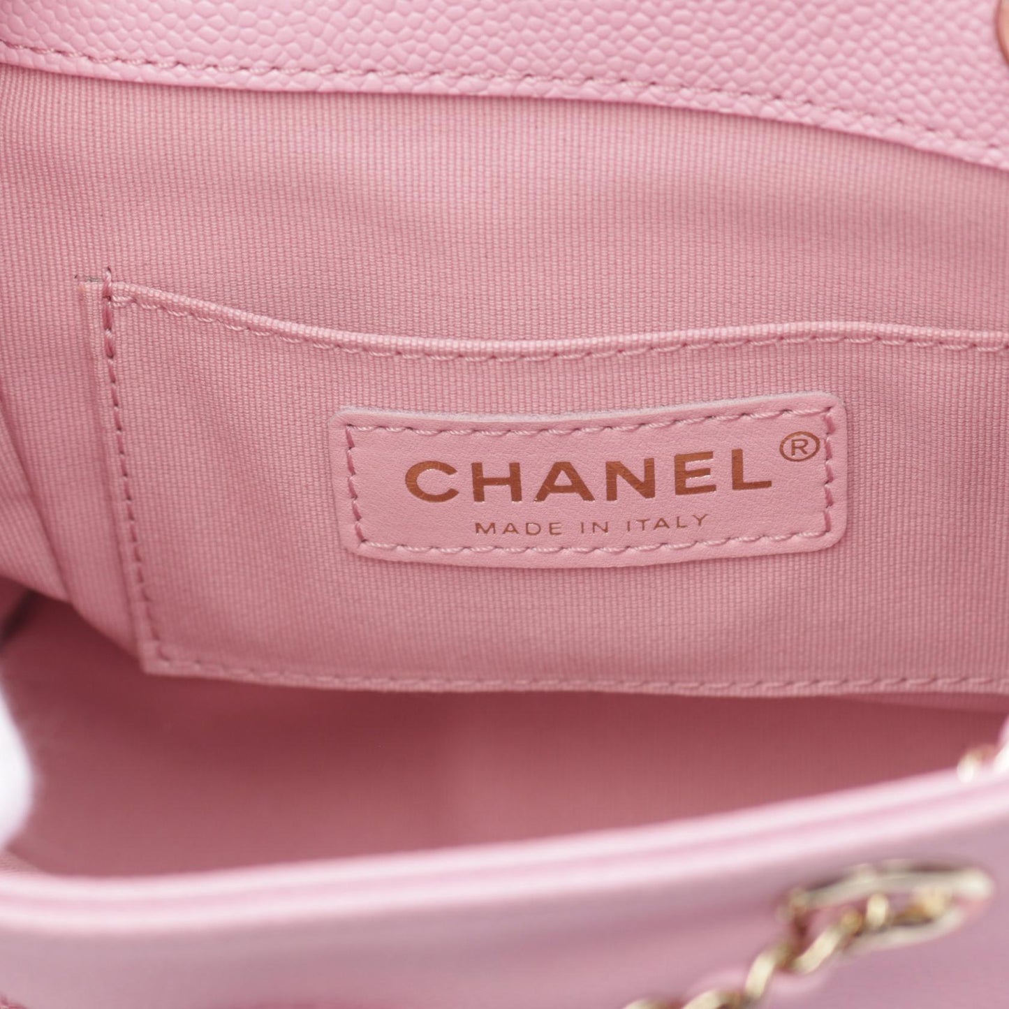Chanel Coco Mark Small Leather Backpack Pink