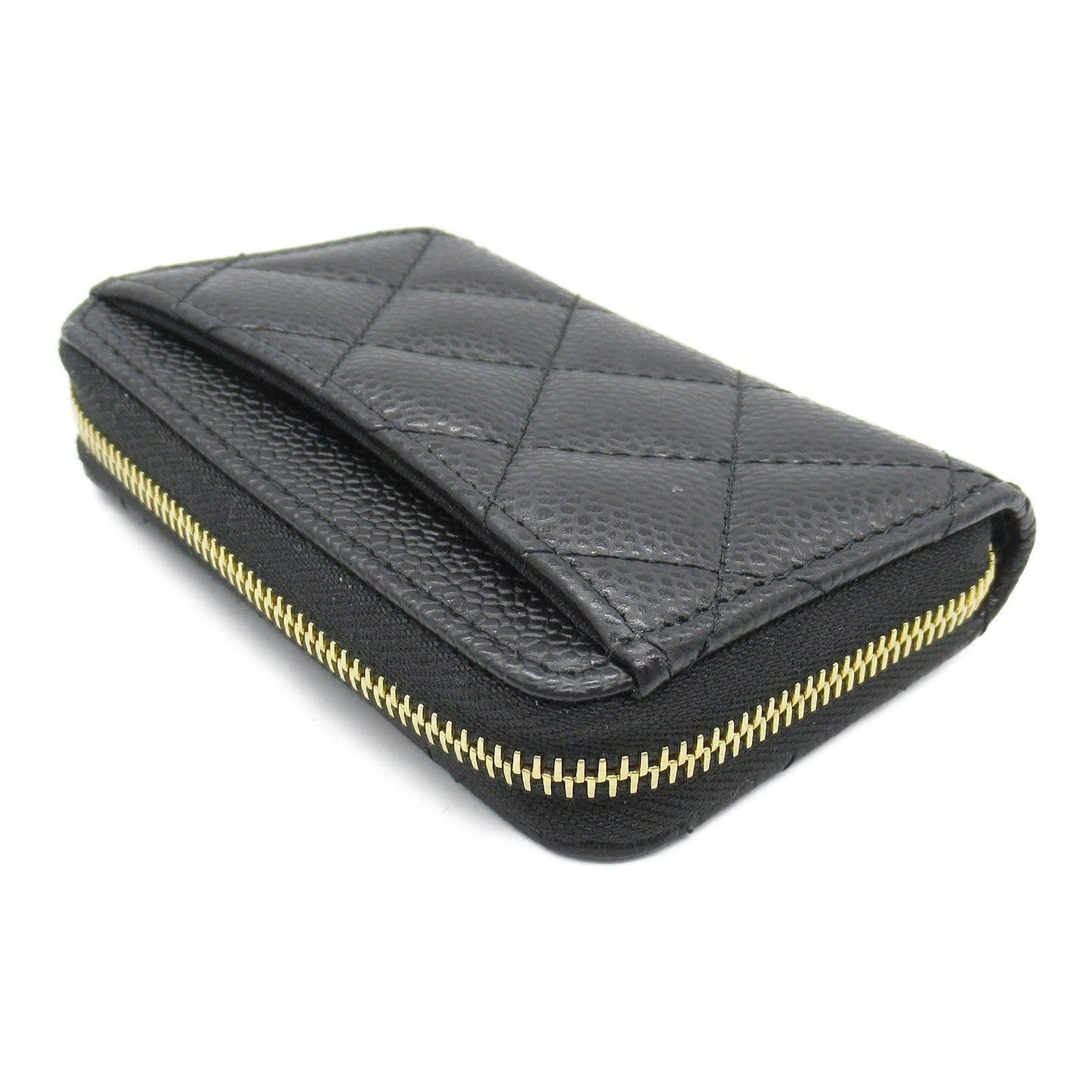 Chanel Matelasse Coin Case Leather Black AP0216