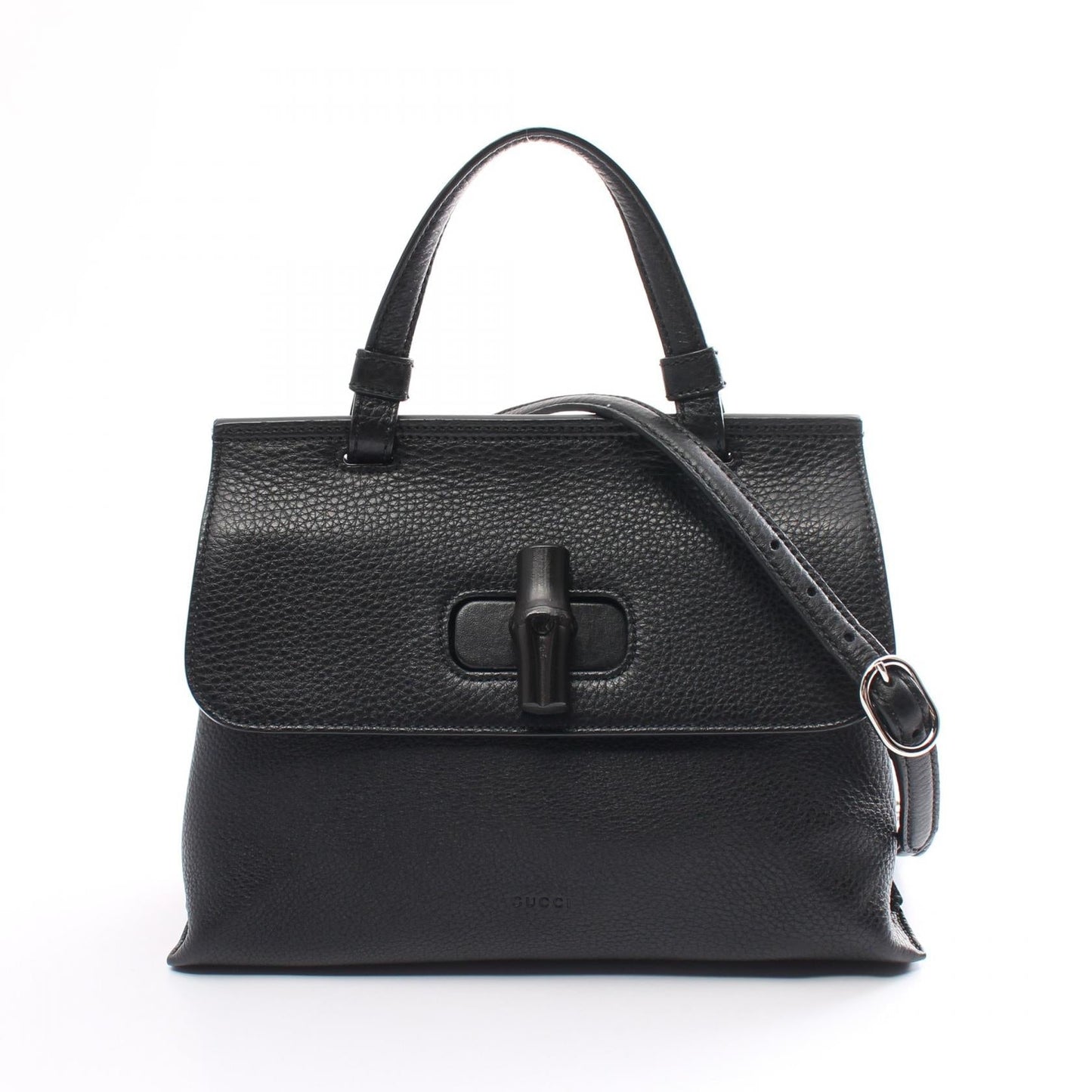 Luxury Gucci Trending 2025 Leather Bamboo Handbag Black