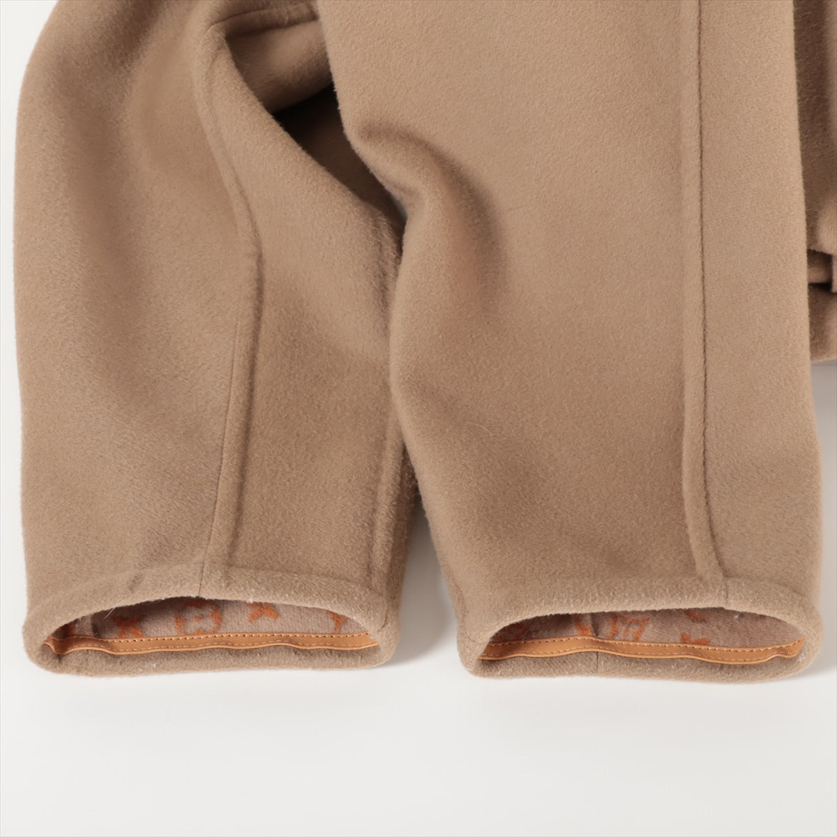 Louis Vuitton 23AW Wool x Silk Coat 36 Brown Removable Bubble Color Double Face Coat RW232W Removable Wool