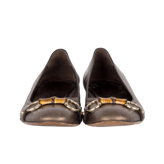 Luxury Gucci Trending 2025 Bamboo Ballet Flats - '10s
