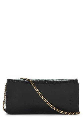 Chanel, Paris-Cosmopolite Black & Gold Sequin Please Dare To Disturb Flap Bag, Black