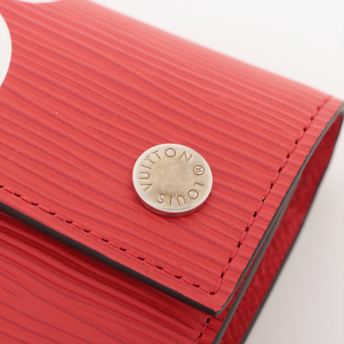 Louis Vuitton x Spring Epi Chain Compact Wallet M67755 Leather x Metal Compact Wallet Red SN2127