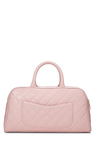 Chanel, Pink Quilted Caviar Bowler, Pink