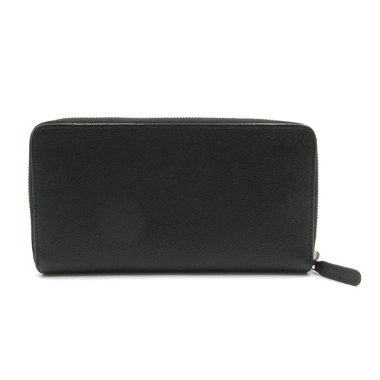 Chanel Round Long Wallet Round Long Wallet Leather Women's Black Round Long Wallet