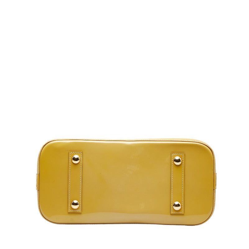 Louis Vuitton Monogram Verni Alma Handbag M91695 Jaune Yellow