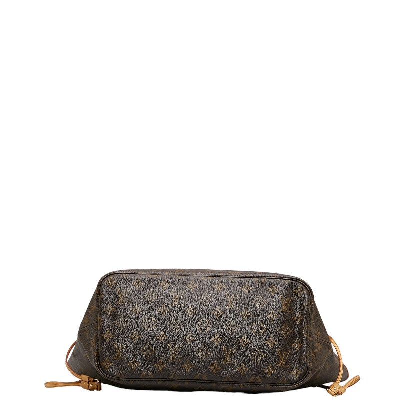 Louis Vuitton Monogram Neverfull MM Shoulder-Bag Tote Bag M40156 Brown PVC Leather Louis Vuitton