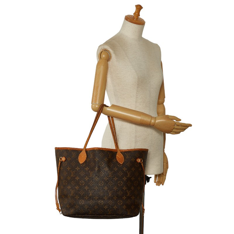 Louis Vuitton Monogram Neverfull MM Shoulder Bag Tote Bag M40156