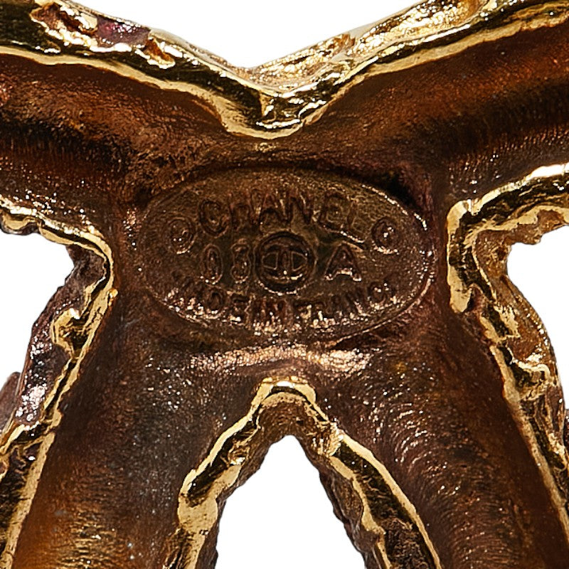 Chanel Vintage Coco Mark Brooch Gold Plated