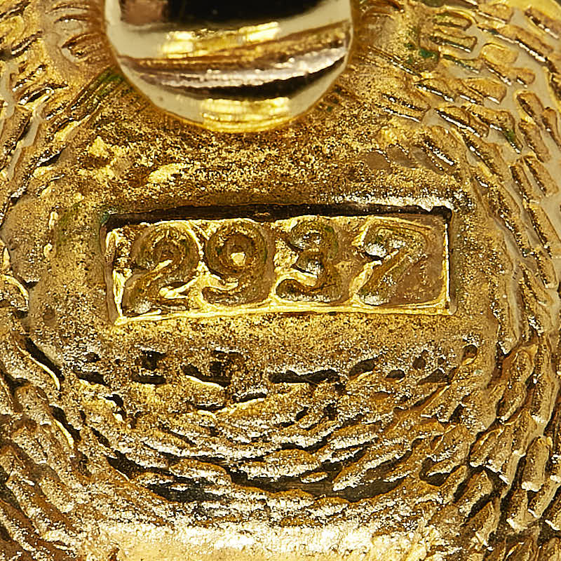 Chanel Vintage Coco Mark Earrings Gold Plated