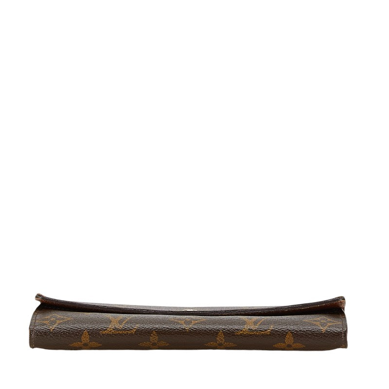 Louis Vuitton Monogram Sarah Long Wallet M61734 Brown PVC Leather