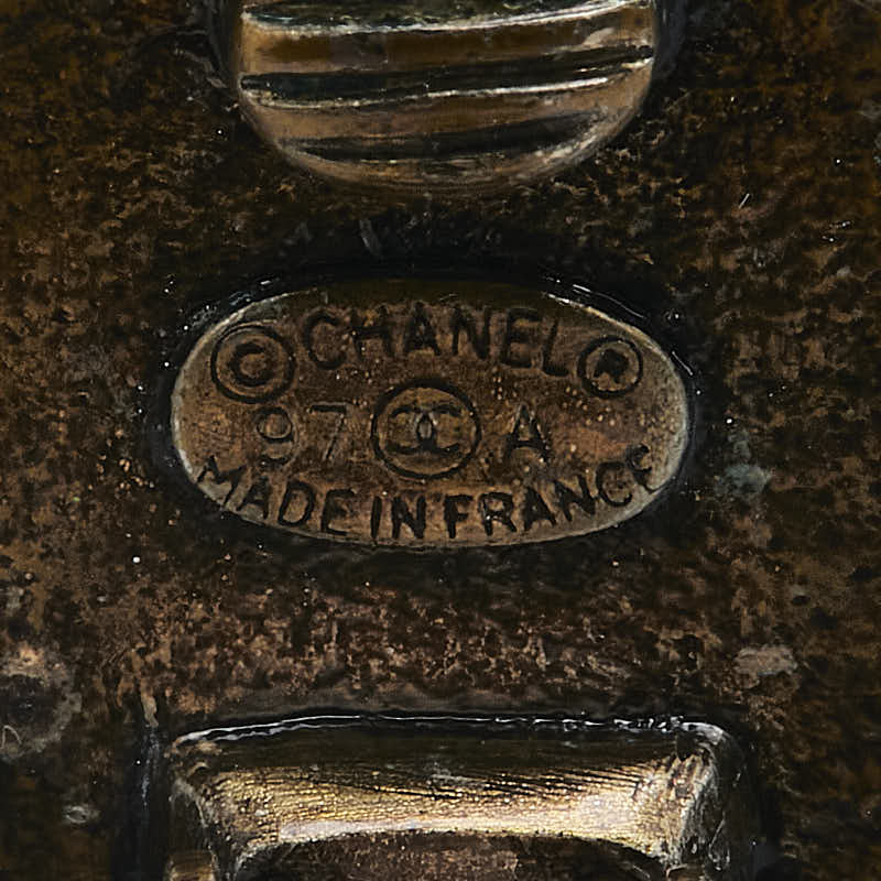 Chanel Vintage Coco Mark Earrings Gold