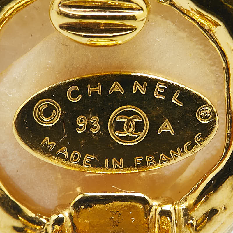 Chanel Vintage Coco Mark Pearl Earrings