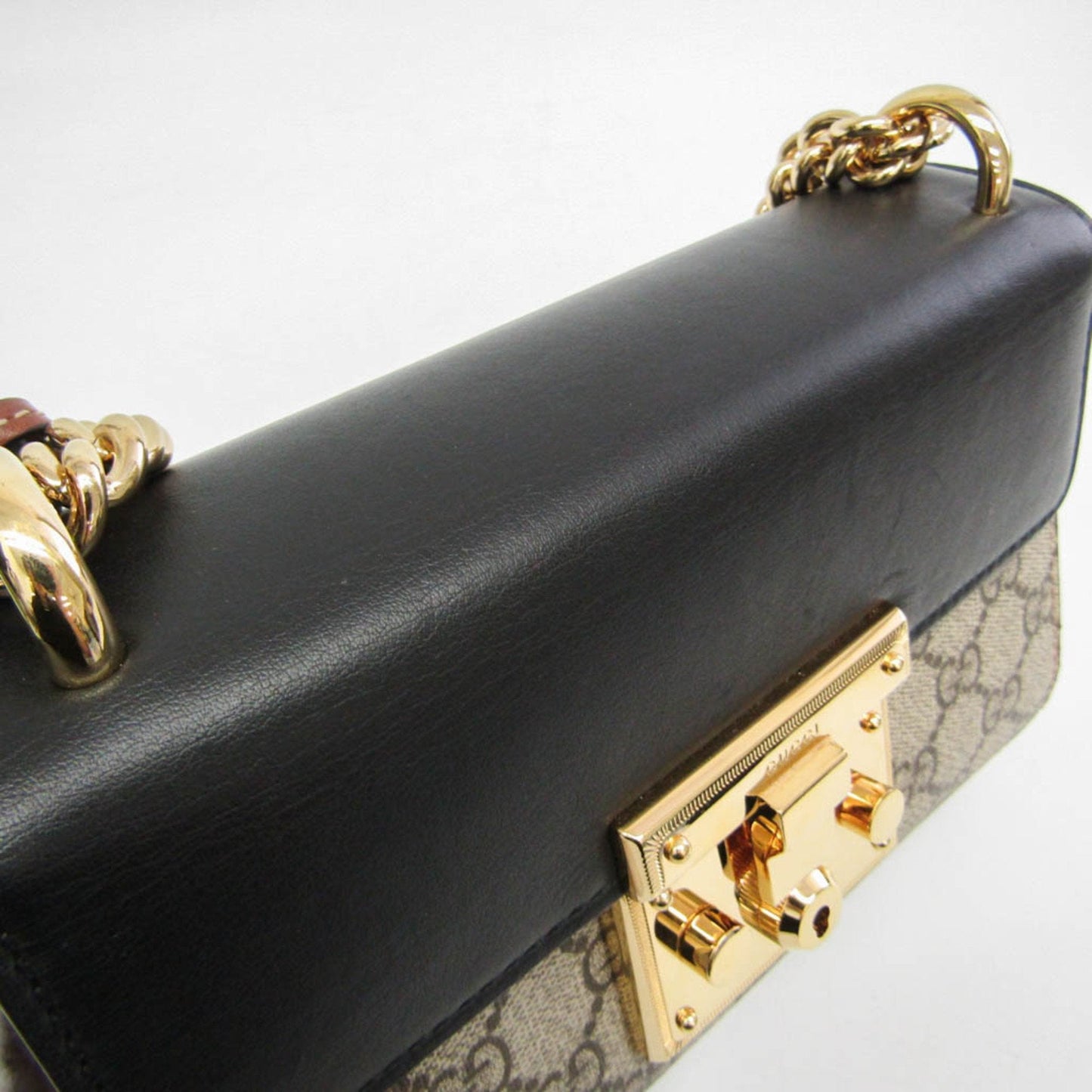 Luxury Gucci Trending 2025 Padlock Canvas Shoulder Bag ()