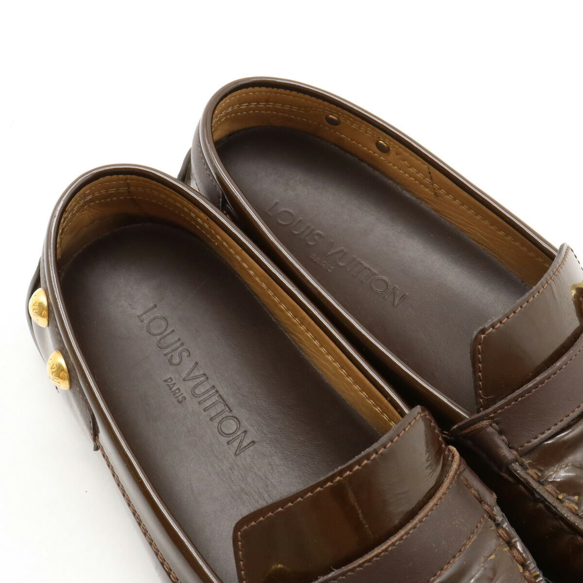 Louis Vuitton Driving Shoes Brown Loafers