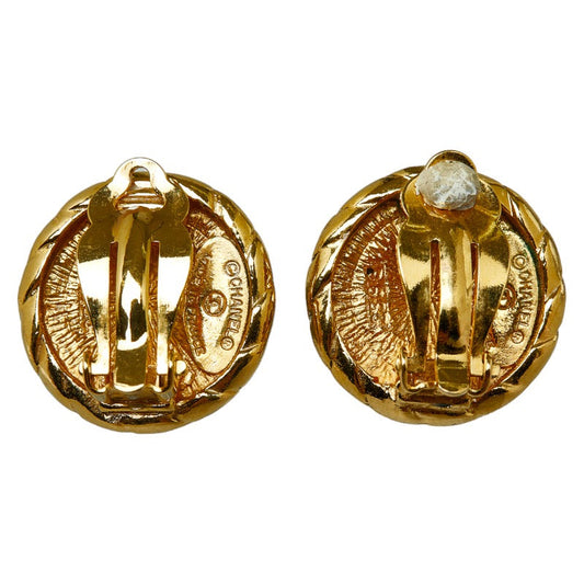 Chanel Coco Mark Gold Plated Earrings
