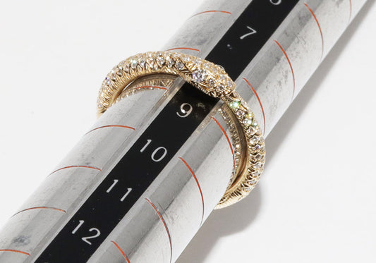 Luxury Gucci Trending 2025 K18YG Diamond Ouroboros Ring 372293