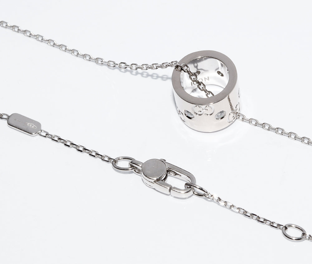 Luxury Gucci Trending 2025 K18WG Diamond Pendant Necklace