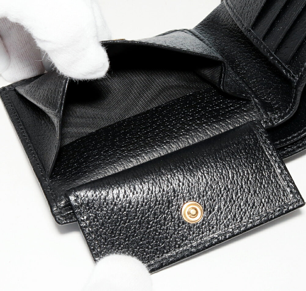 Luxury Gucci Trending 2025 Horsebit Calf Bifold Wallet Black