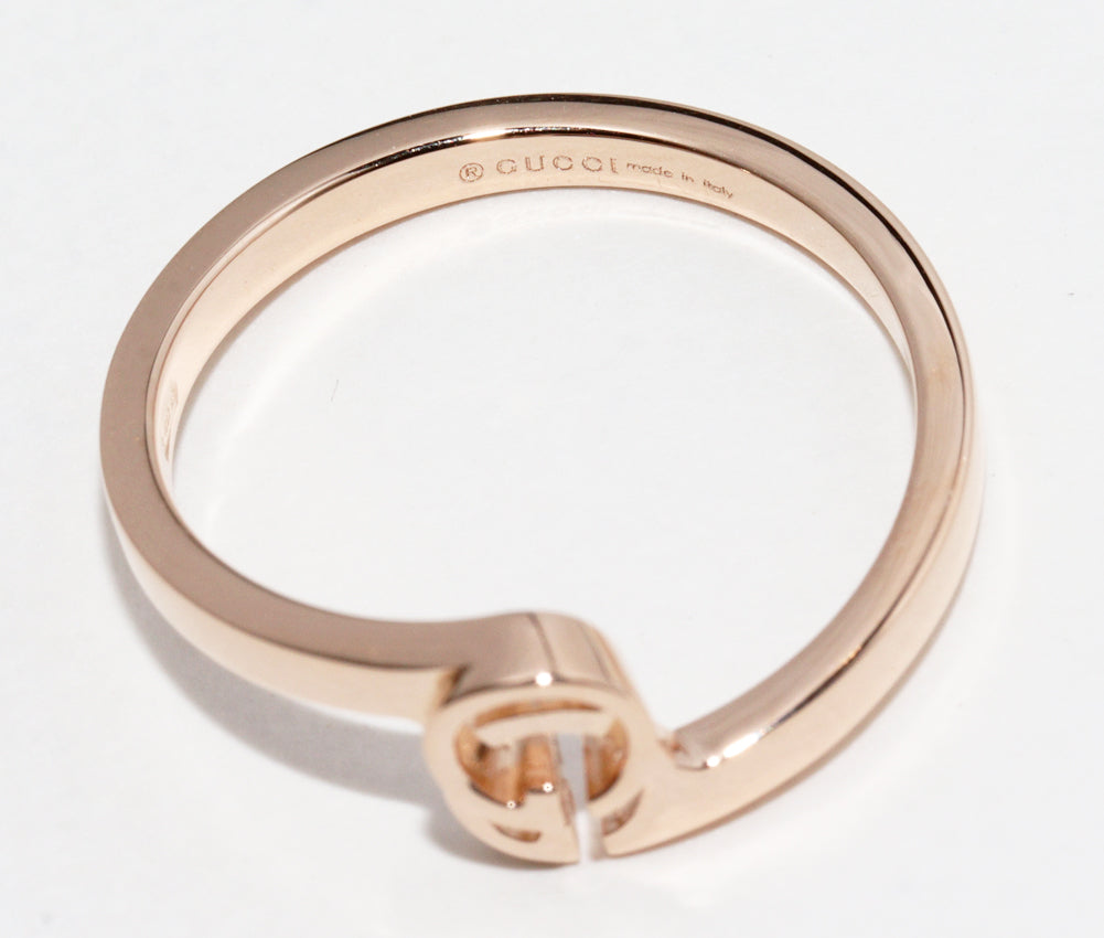 Luxury Gucci Trending 2025 K18PG GG Running Ring #10 (9.5)