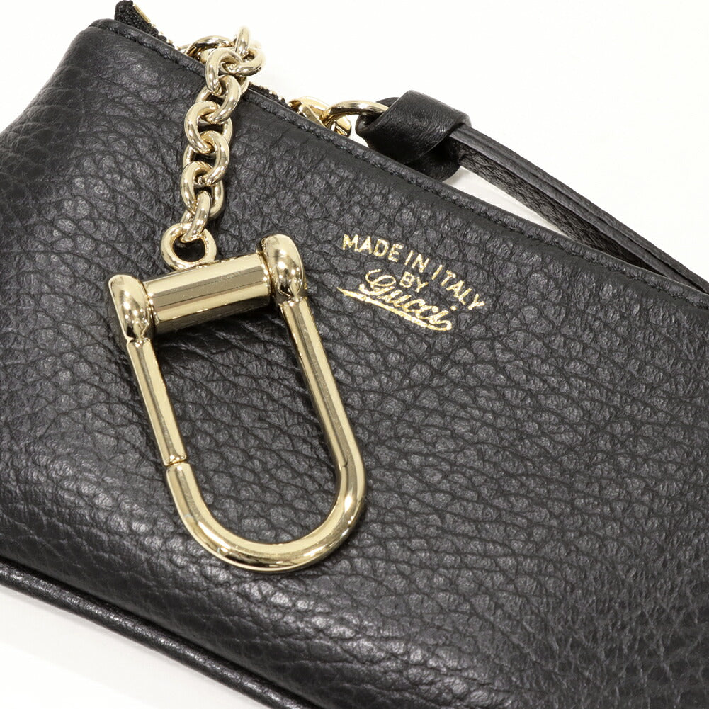 Luxury Gucci Trending 2025 Coin Case with Key Ring Black