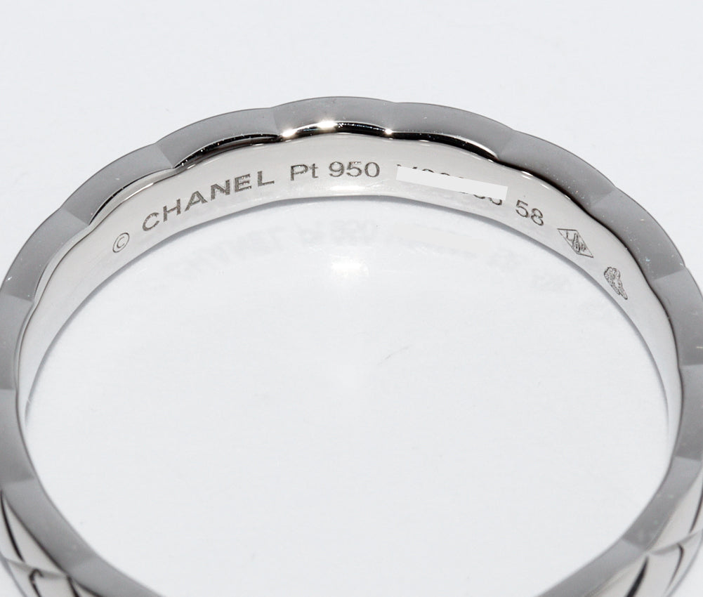 Chanel Pt950 Coco Crush Ring Medium Model J10570