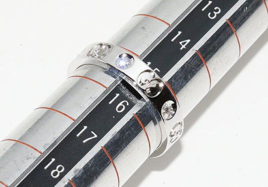 Luxury Gucci Trending 2025 K18WG Diamond Icon Ring