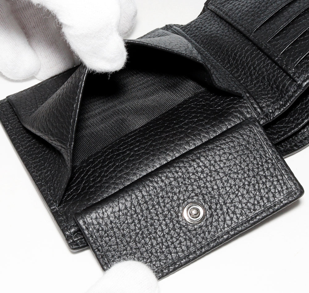 Luxury Gucci Trending 2025 Jumbo GG Bifold Wallet with Coin Pocket, Black Calf