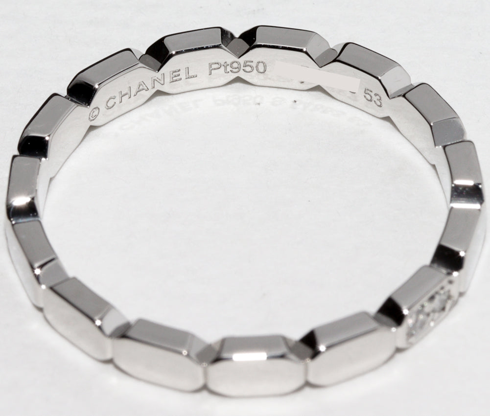 Chanel Pt950 Diamond Promesse Marriage Ring J4003