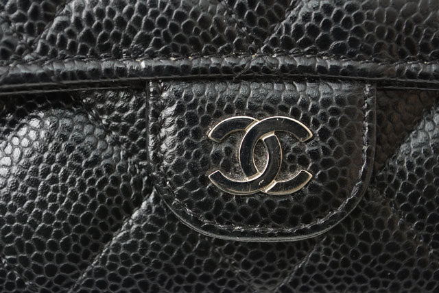 Chanel Caviar Skin Long Wallet Timeless Classic AP0241