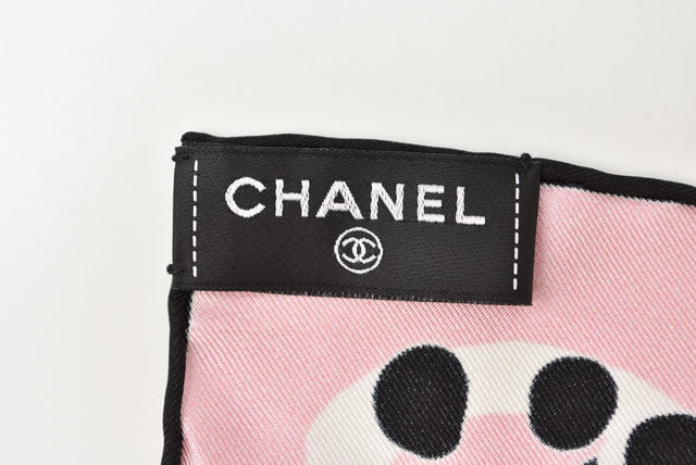 Chanel Silk Scarf Handkerchief Coco Mark