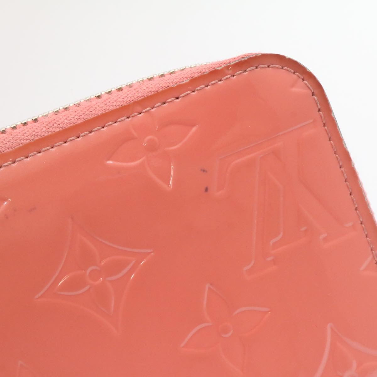 LOUIS VUITTON Monogram Vernis Zippy Wallet Long Wallet Pink M93202 LV 24344