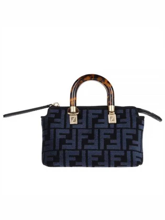 Luxury Fendi By The Way FF Motif Small Tote Bag Blue