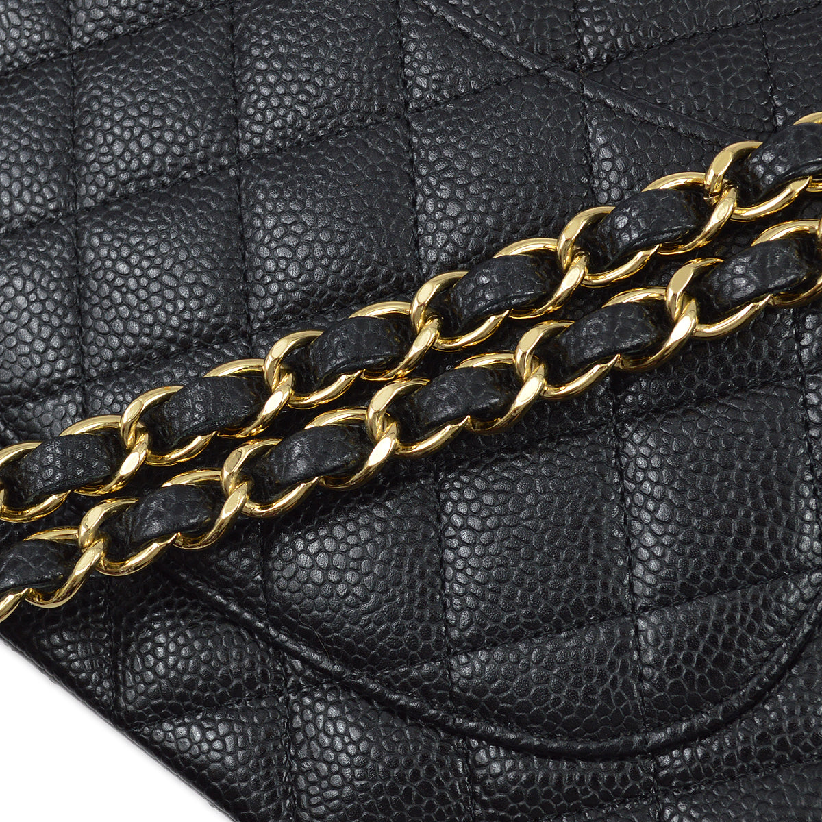Luxury Chanel 2008-2009 Black Caviar Medium Classic Double Flap Bag