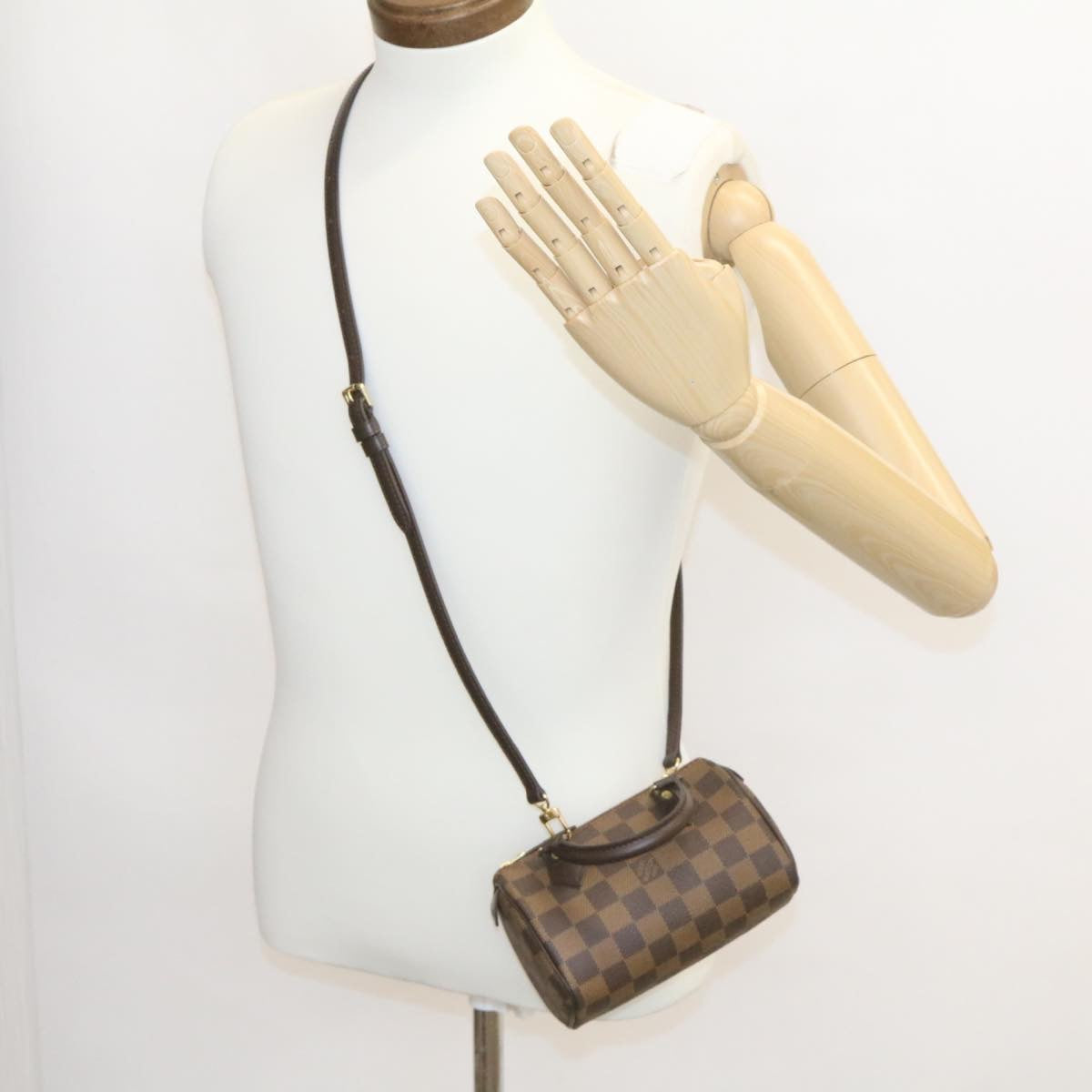 LOUIS VUITTON Damier Ebene Mini Speedy Hand Bag M41534 LV 27265S