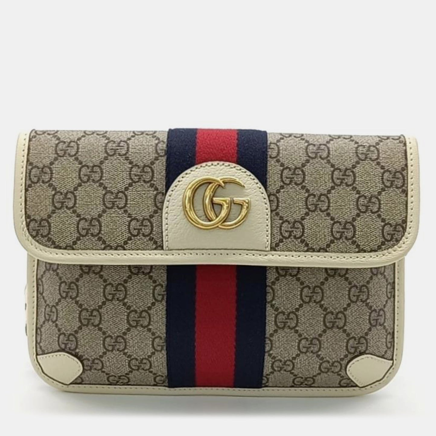 Luxury Gucci Trending 2025 Brown Canvas Ophidia Belt bag