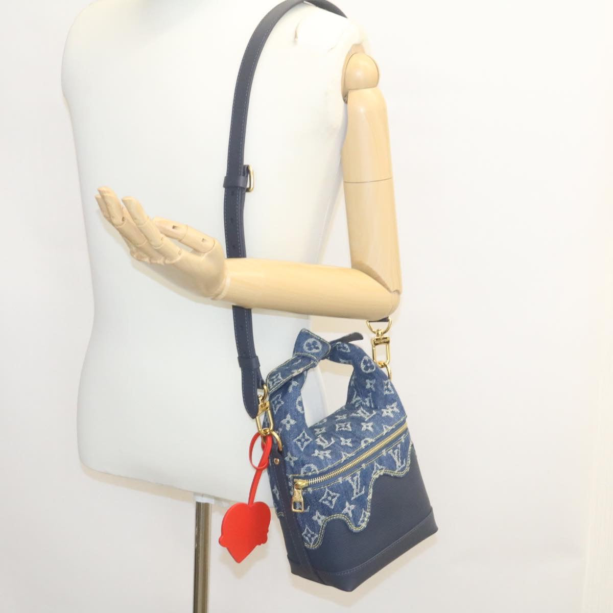LOUIS VUITTON NIGO Monogram Denim Japanese Cruiser Bag Blue M45970 28149S
