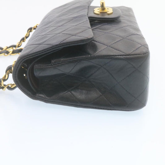 CHANEL Classic Matelasse 23 Chain Flap Shoulder Bag Lamb Skin Black 29130A