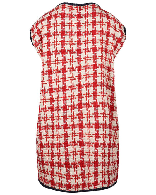 Luxury Gucci Trending 2025 Graphic Tweed Wool Dress