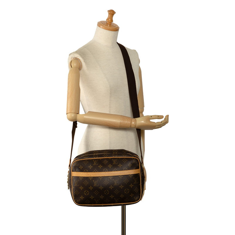 Louis Vuitton Monogram Reporter PM Shoulder Bag M45254 Brown PVC Leather Louis Vuitton