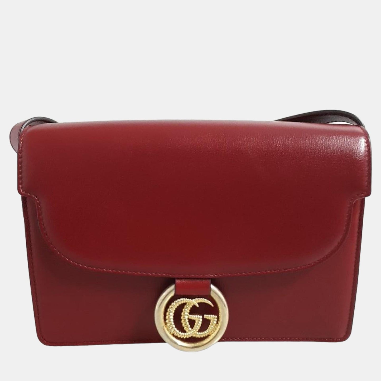 Luxury Gucci Trending 2025 Burgundy Leather Shoulder Bag (589474)
