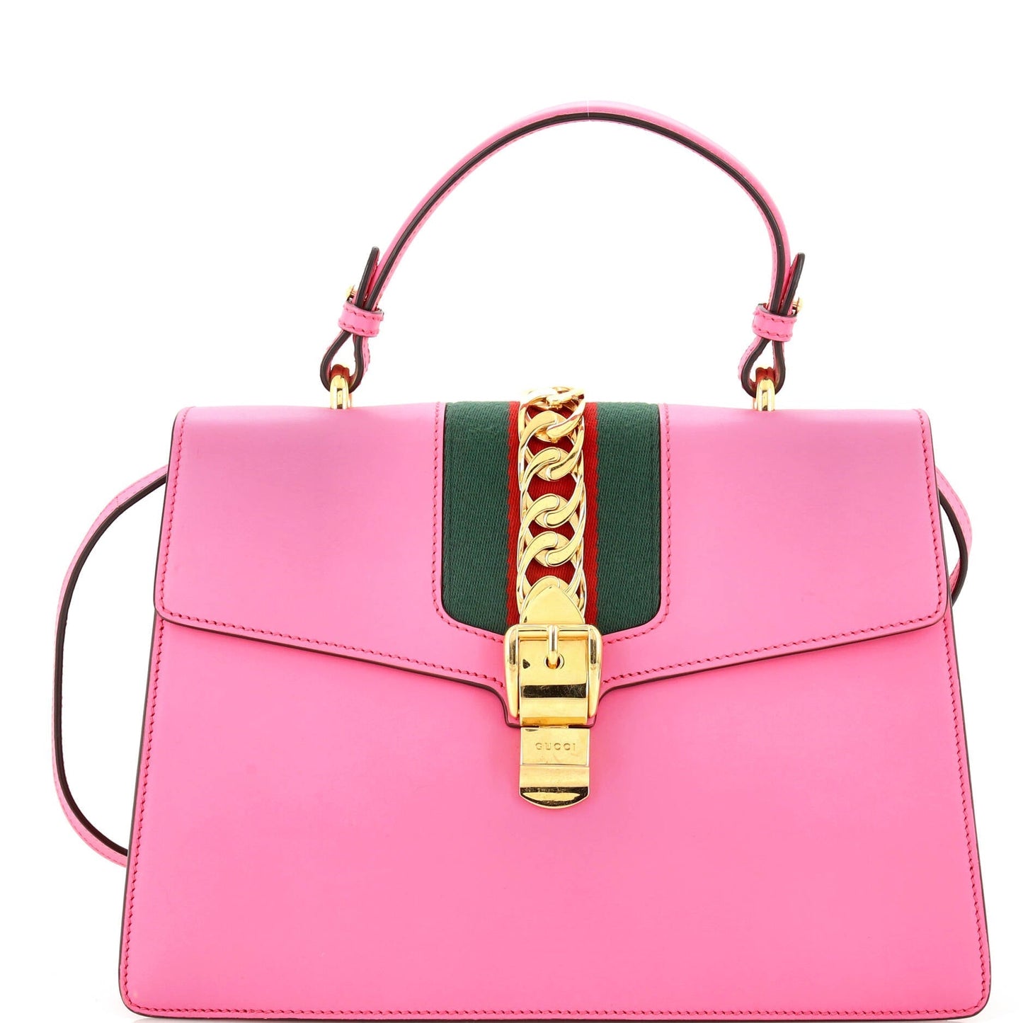 Luxury Gucci Trending 2025 Sylvie Top Handle Bag Leather Medium