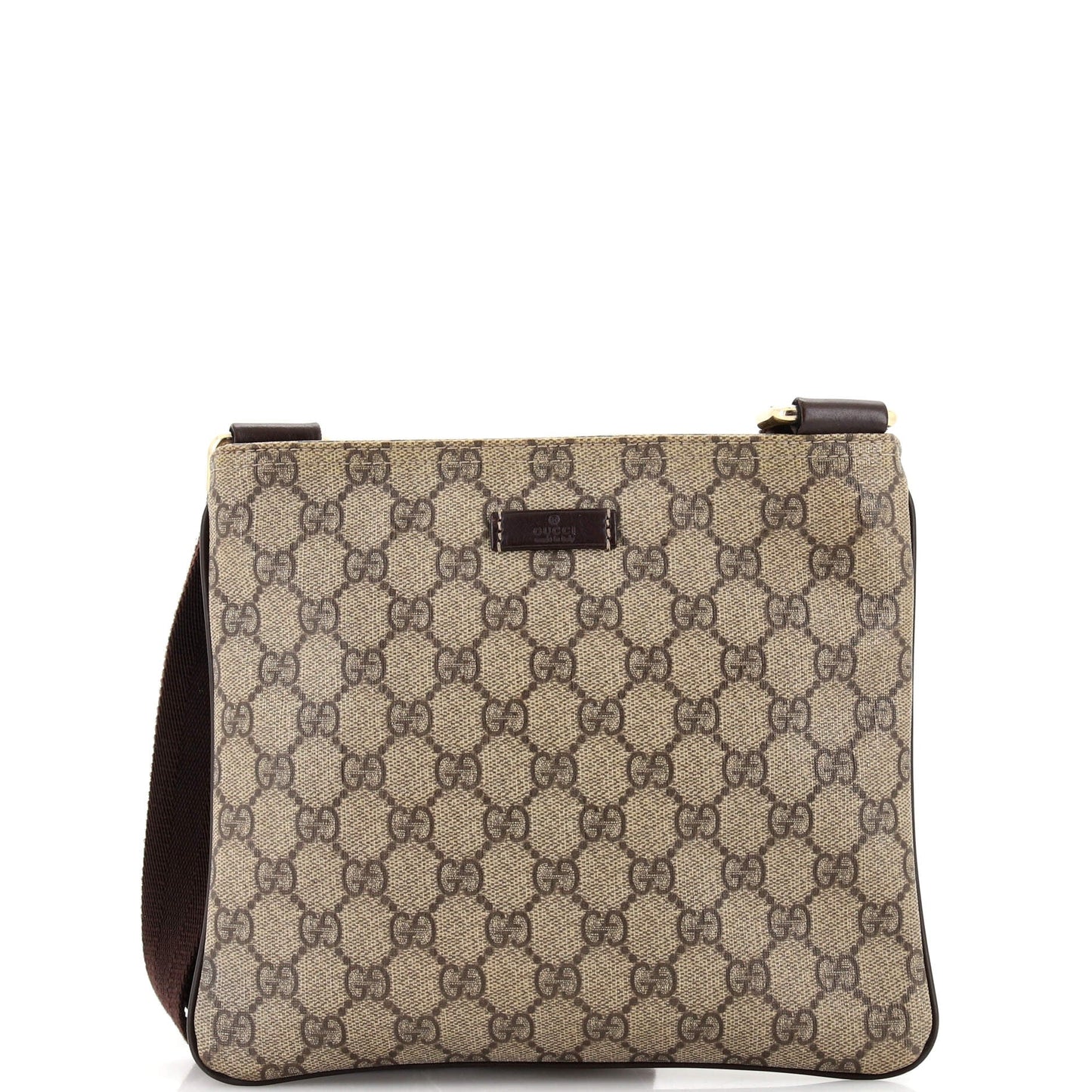 Luxury Gucci Trending 2025 Zip Top Messenger Bag GG Coated Canvas Small