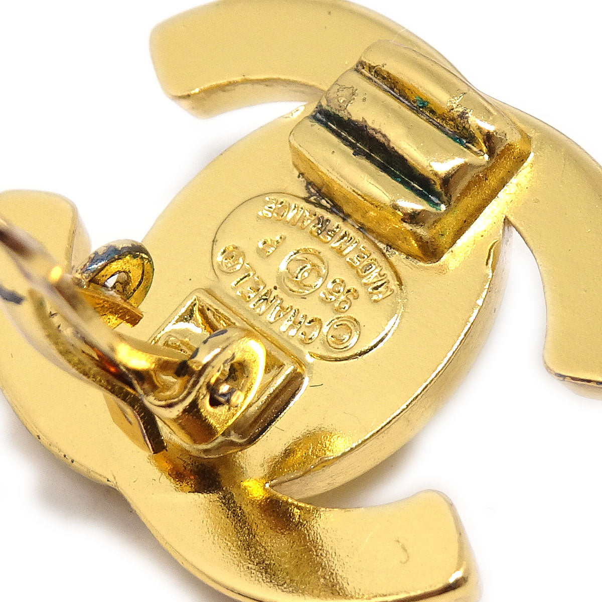 Luxury Chanel 1996 Turnlock CC Earrings Small