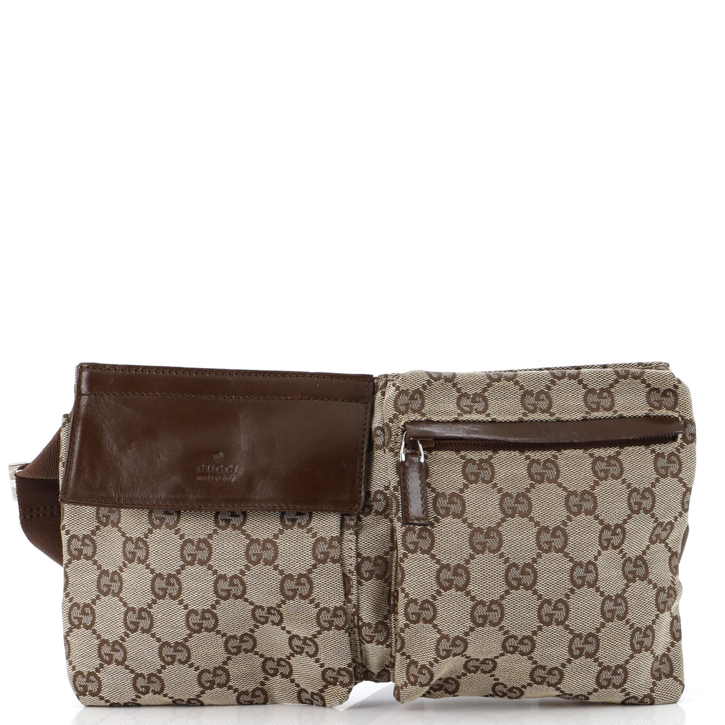 Luxury Gucci Trending 2025 Vintage Double Belt Bag GG Canvas
